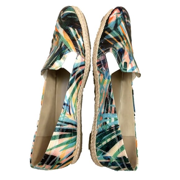 AK Anne Klein iflex Flats Stefana Women's Bamboo Print Jute Edge Slip On - 9M - Picture 3 of 8